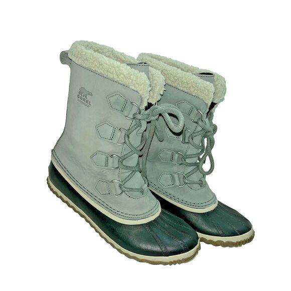 Sorel Womens Caribou Slim Quarry Grey NL 2649-052 Size 8 US Boots - Picture 4 of 12